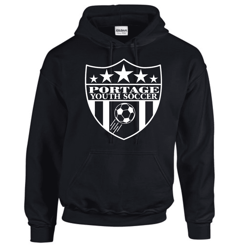 G185 Gildan Heavy Blend 8 oz., 50/50 Hooded Sweatshirt - Black