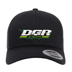 6606 Yupoong Adult Retro Trucker Cap - Black (Green Logo)