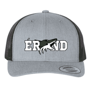 6606 Yupoong Adult Retro Trucker Cap - Heather Grey/Black